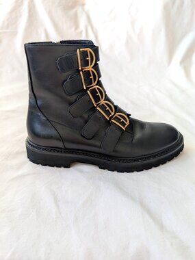 BALLY Gillie Calf Leather Biker Boots | EU 36/US 5.5/6